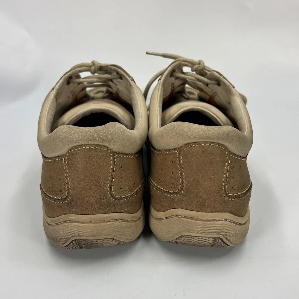 Tommy Bahama Men's 10M TB474 Almond Brown Leather Lace Up Casual Oxford Shoes